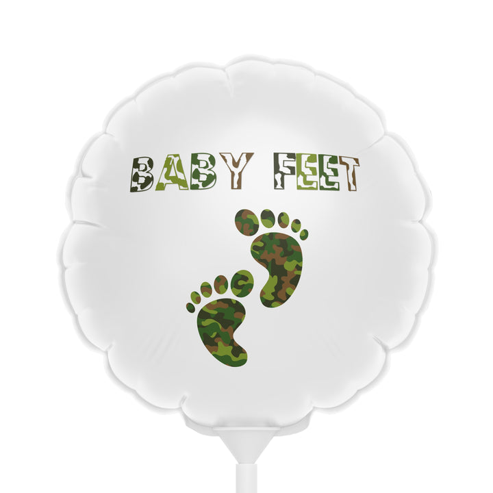 6” "Baby Feet" Baby Shower Balloon Camo