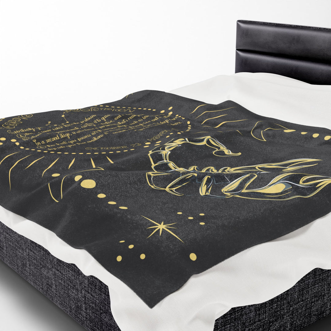 Scorpio Acrostic Poem Velveteen Blanket