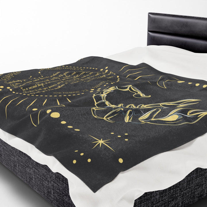 Scorpio Acrostic Poem Velveteen Blanket