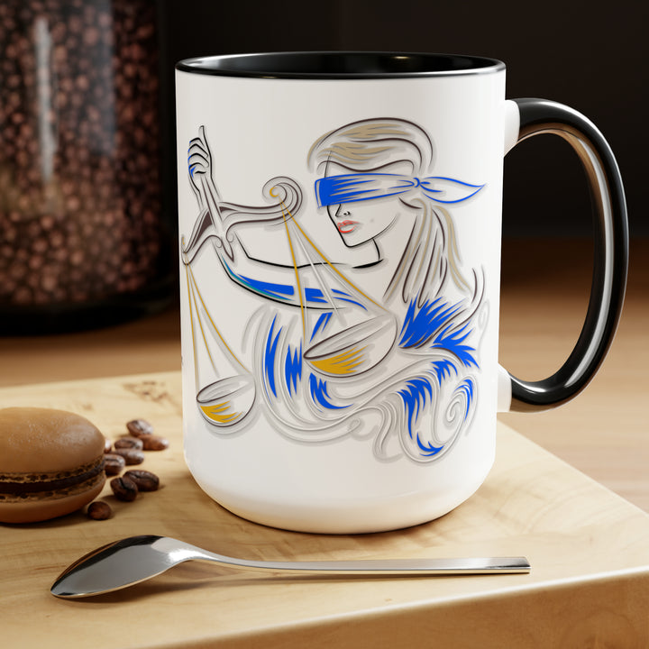 Written in the Stars Two-Tone Coffee Mugs - 15oz - Libra