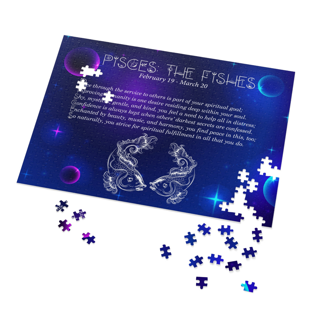 Pisces Acrostic Poem Puzzle - Tin Box