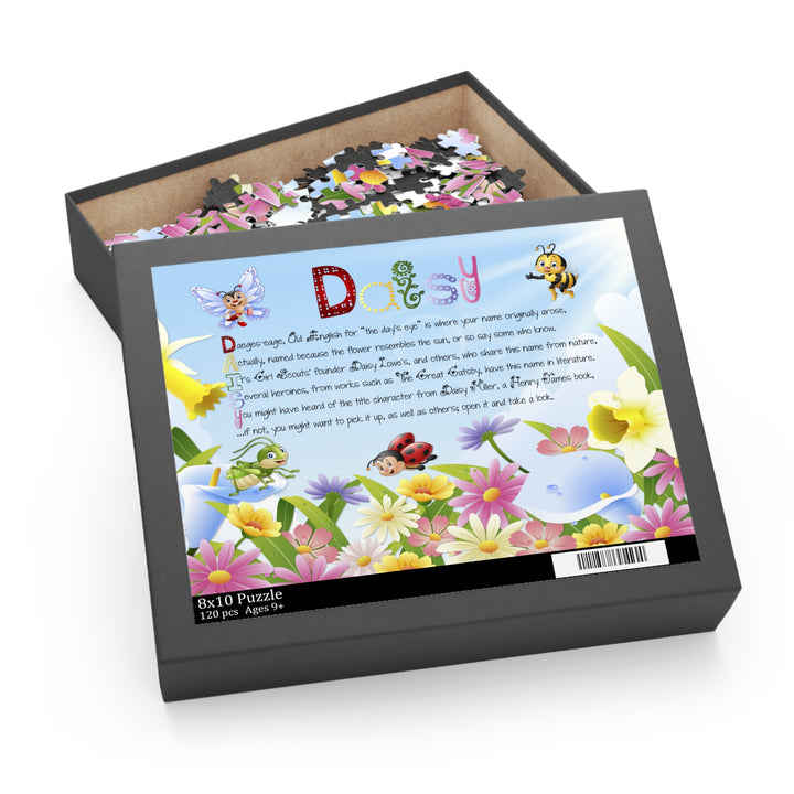 Namesakes Acrostic Name Poem Puzzle - Flowers and Insect Design