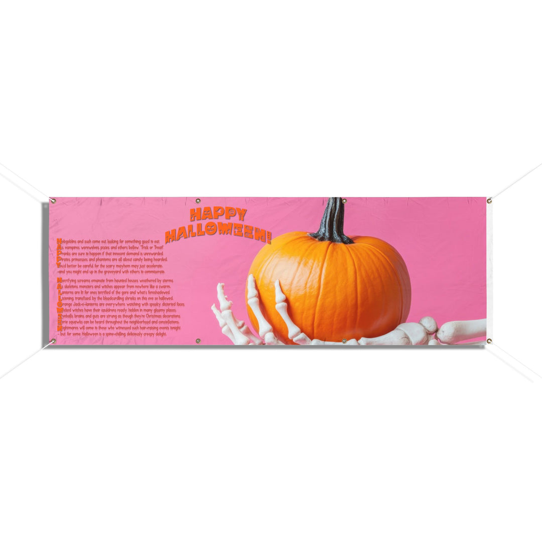 DPI TOO LOW! Happy Halloween Acrostic Poem Vinyl Banner