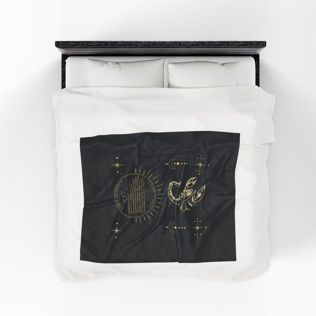 Scorpio Acrostic Poem Velveteen Blanket