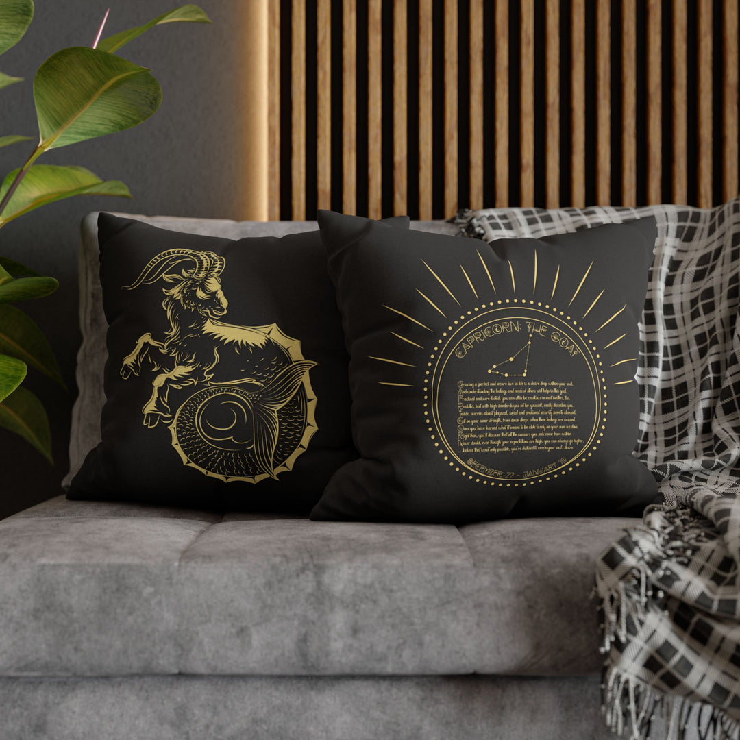 Capricorn Acrostic Poem Pillow Cover