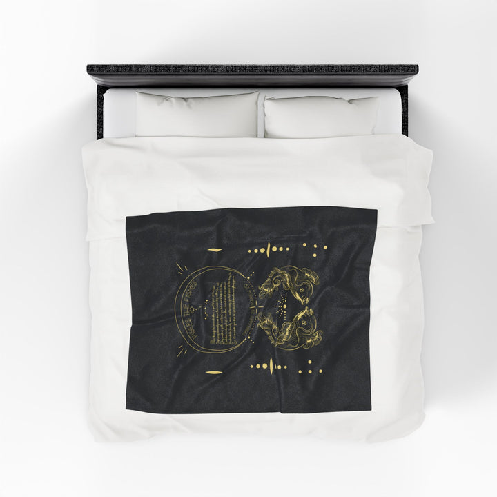 Pisces Acrostic Poem Velveteen Blanket