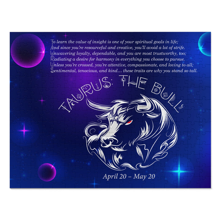 Taurus  Acrostic Poem Puzzle - Tin Box
