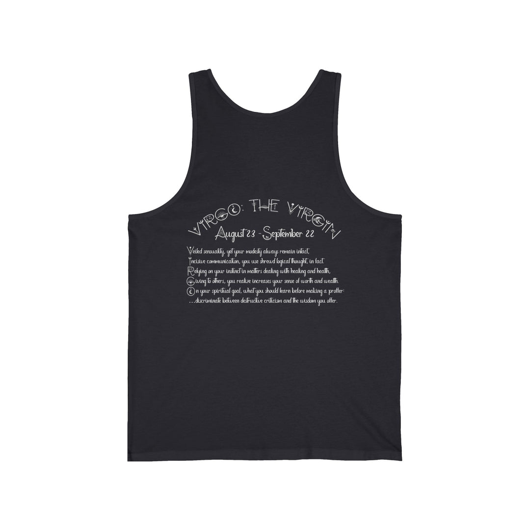 “Virgo” Acrostic Poem Unisex Jersey Tank