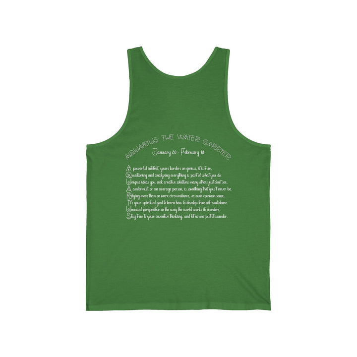 “Aquarius” Acrostic Poem Unisex Jersey Tank