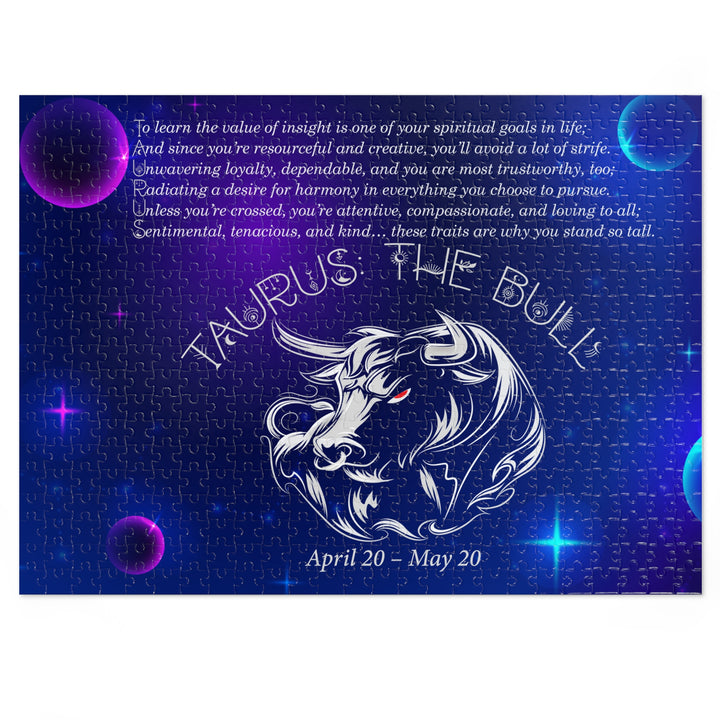 Taurus  Acrostic Poem Puzzle - Tin Box
