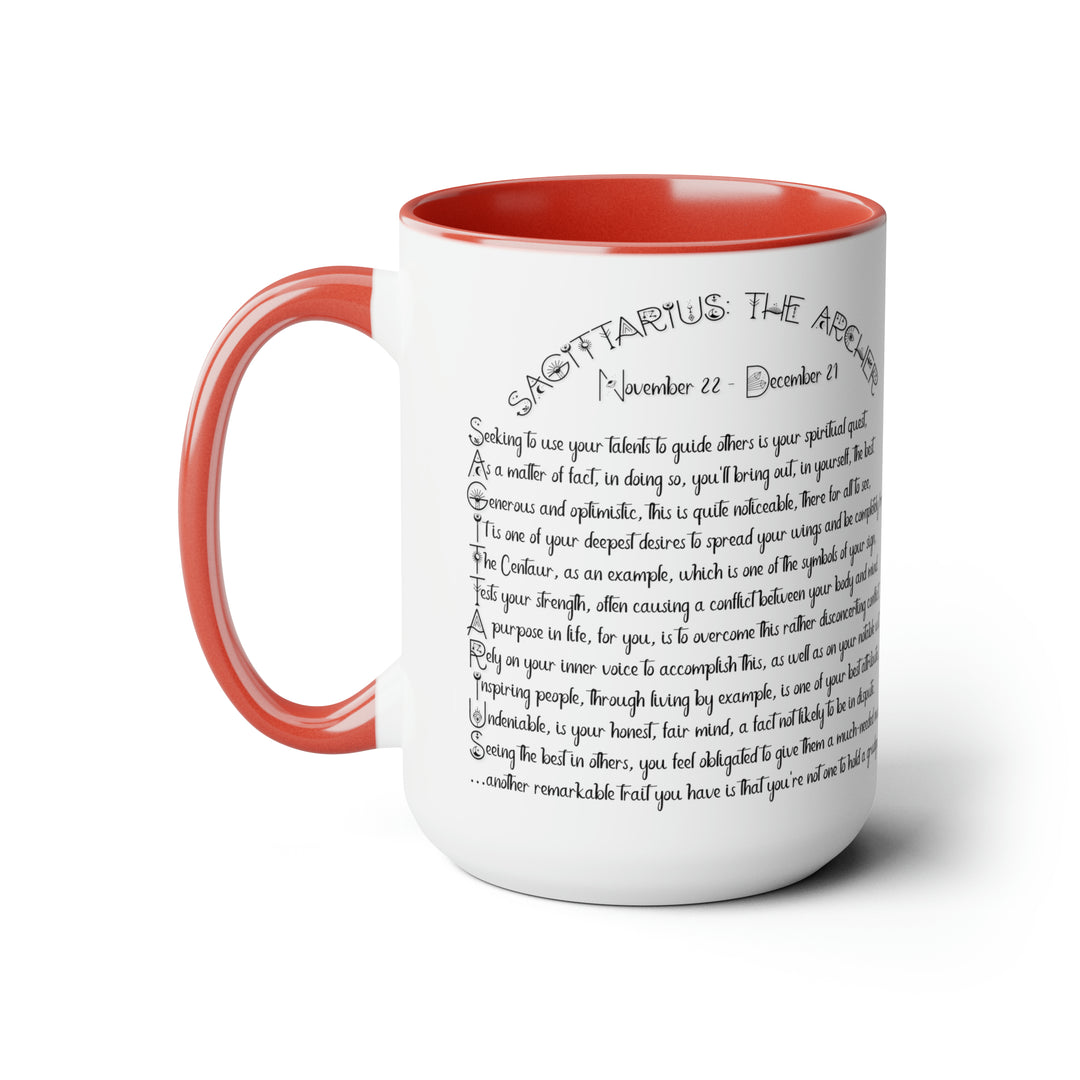 Written in the Stars Two-Tone Coffee Mugs - 15oz - Sagittarius