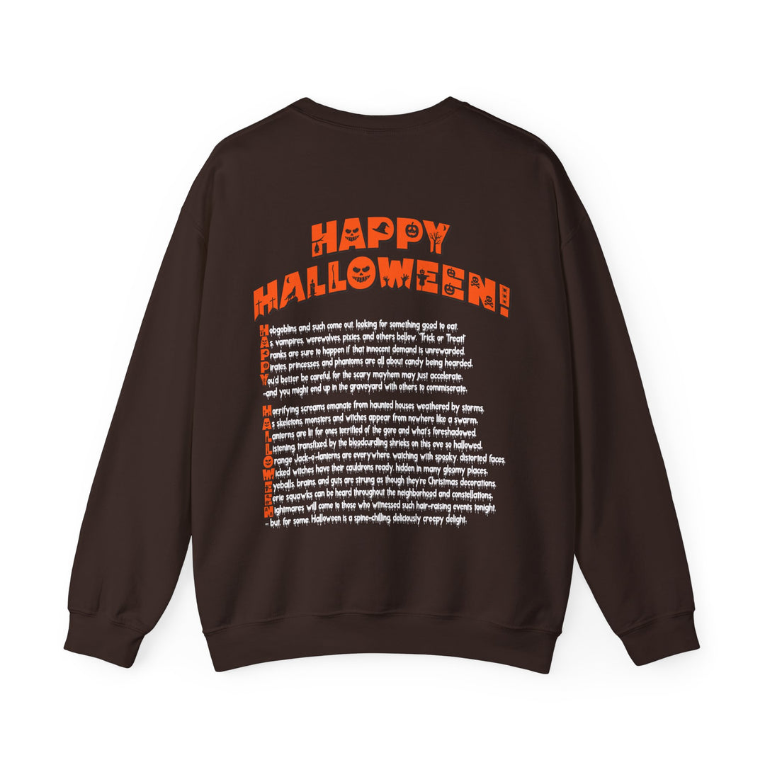 Happy Halloween Acrostic Poem Sweatshirt - Skull