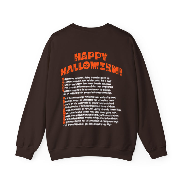 Happy Halloween Acrostic Poem Sweatshirt - Skull