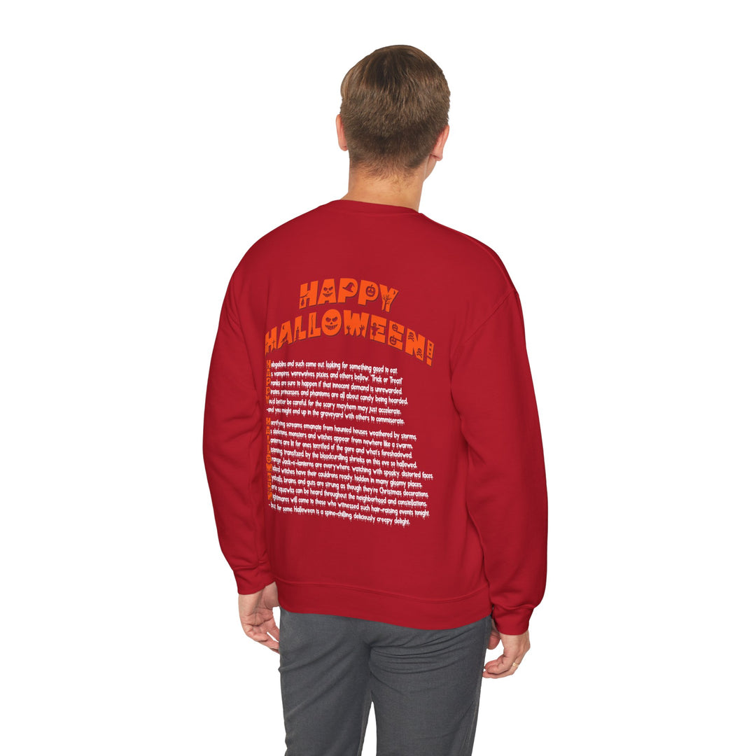 Happy Halloween Acrostic Poem Sweatshirt - Skull