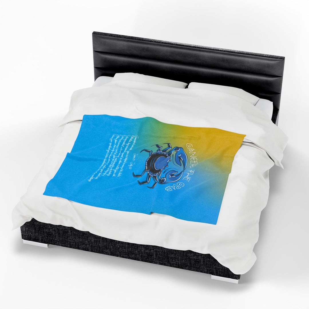 Cancer Acrostic Poem Velveteen Plush Blanket - Colored