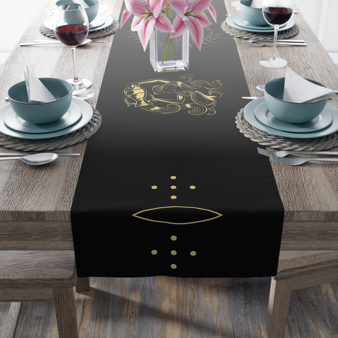 Aquarius Acrostic Poem Table Runner