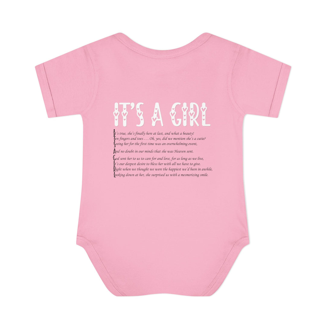 It's a Girl Acrostic Poem Baby Bodysuit - Ducky Design