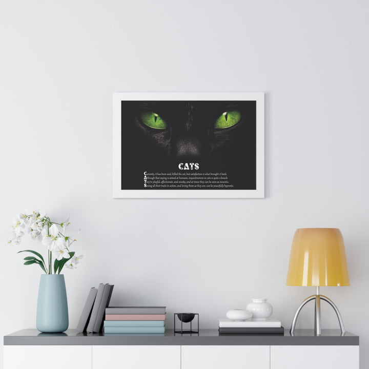 It's Just a Phrase "Cats" Framed Acrostic Poem Print