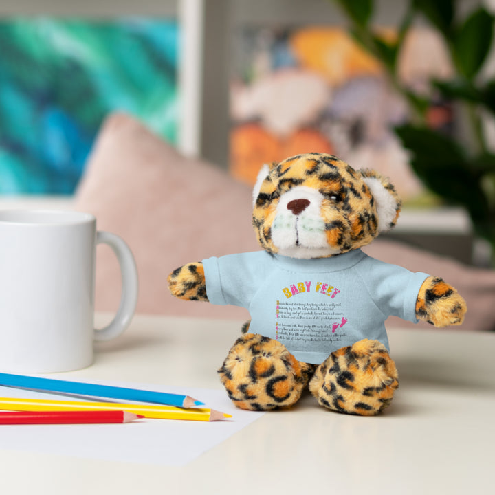 Baby Steps Stuffed Animals with Tee - Baby Feet - Pink Footprints