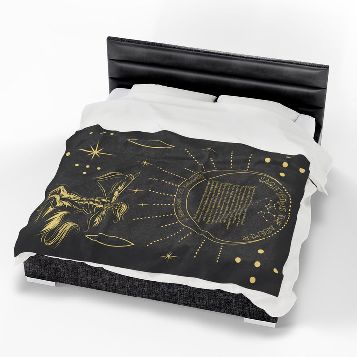 Sagittarius Acrostic Poem Velveteen Blanket