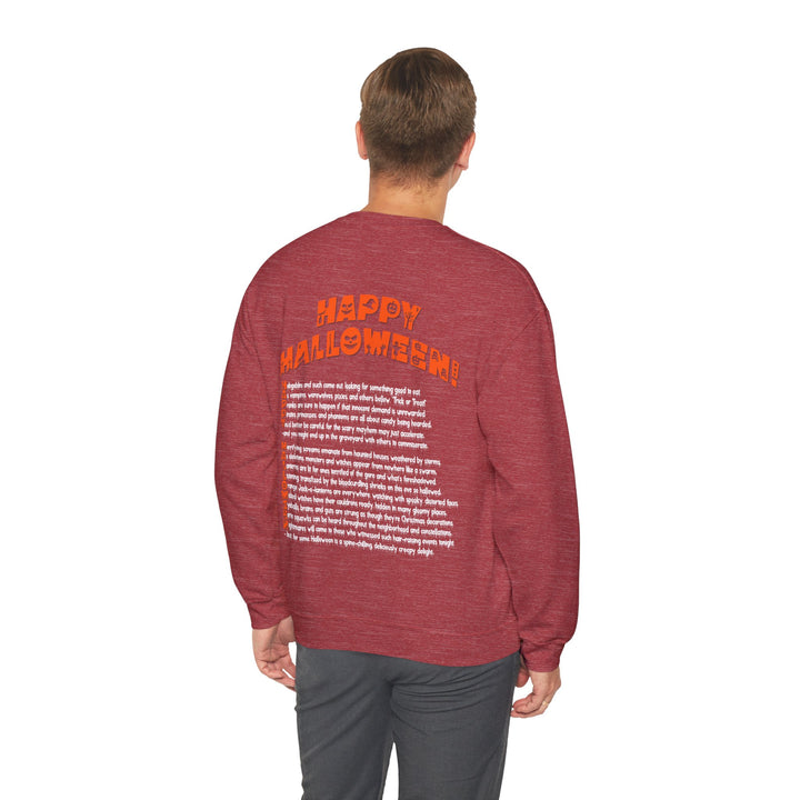 Happy Halloween Acrostic Poem Sweatshirt - Skull