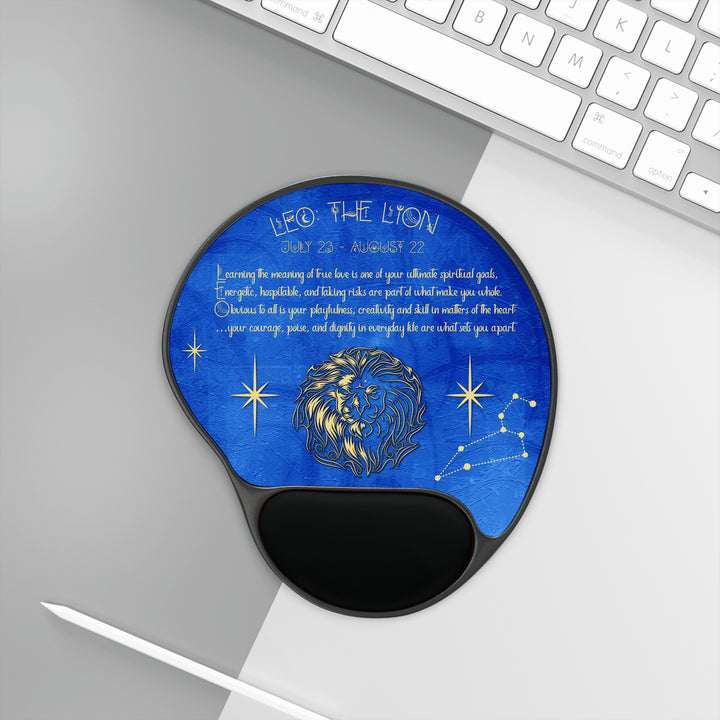 Written in the Stars Mouse Pad With Wrist Rest - Leo