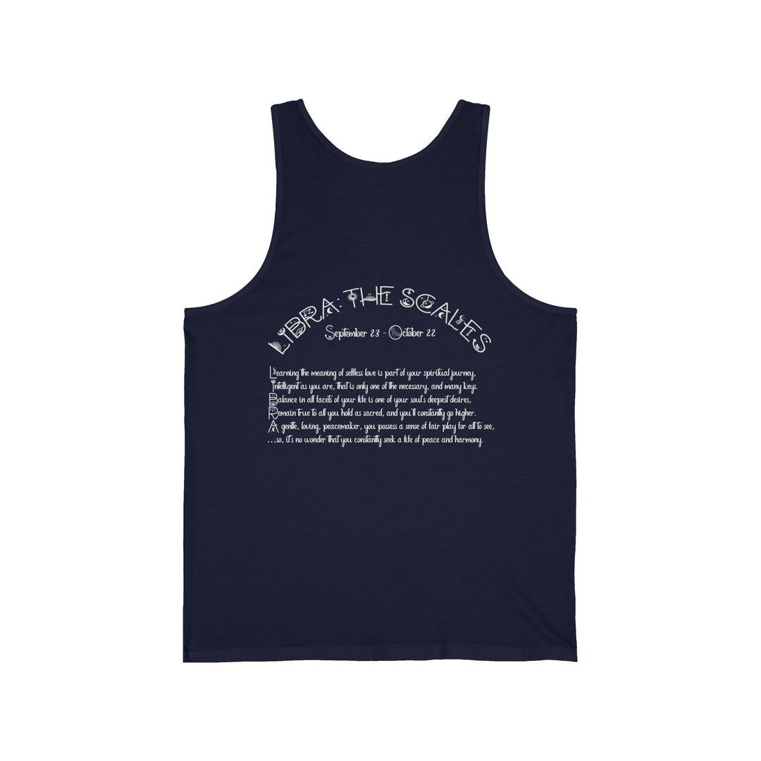 “Libra”  Unisex Acrostic Poem Jersey Tank Top