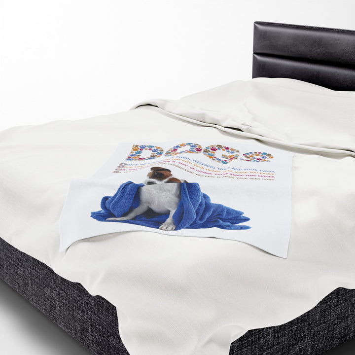 Dogs Acrostic Poem Velveteen Plush Blanket