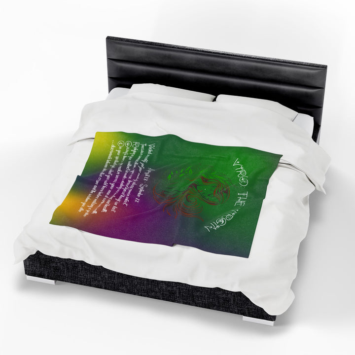 Virgo Acrostic Poem Velveteen Plush Blanket
