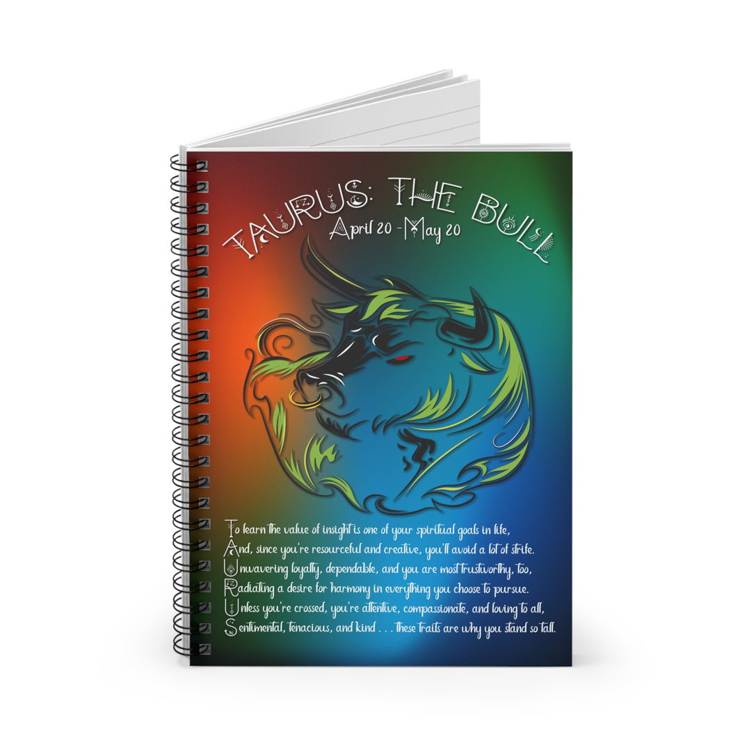 Taurus Acrostic Poem Spiral Notebook