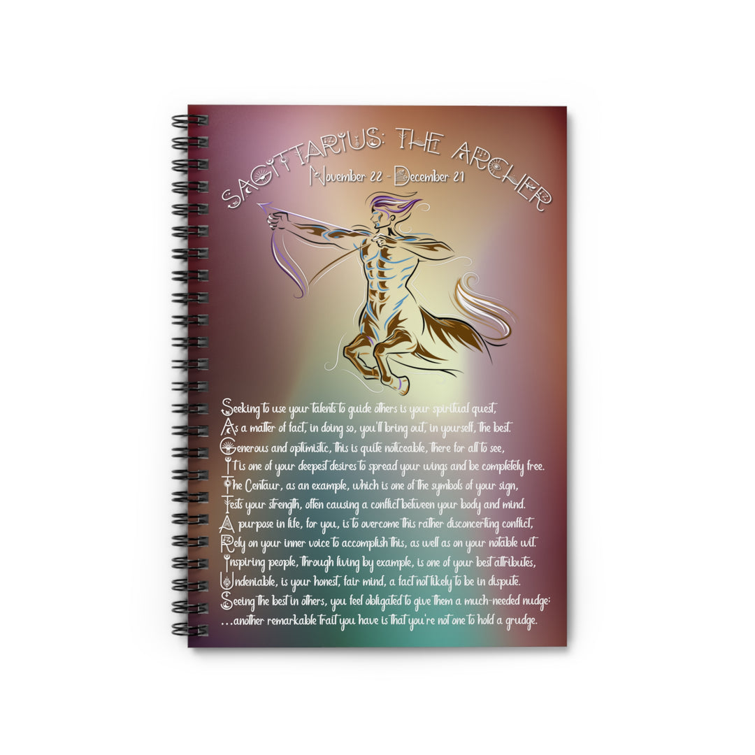 Sagittarius Acrostic Poem Spiral Notebook