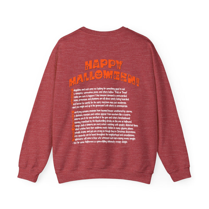 Happy Halloween Acrostic Poem Sweatshirt - Skull