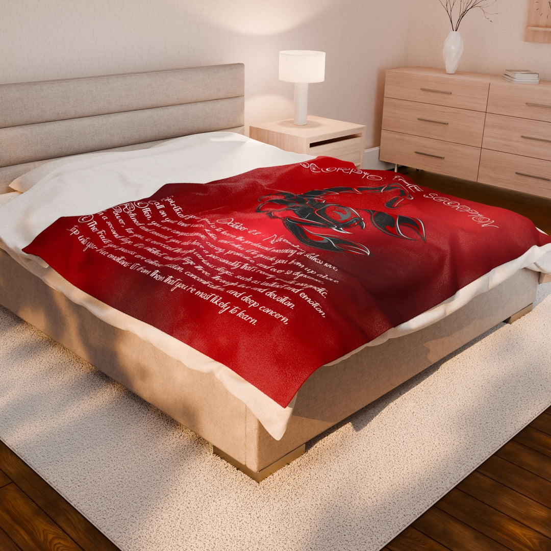 Scorpio Acrostic Poem Velveteen Plush Blanket