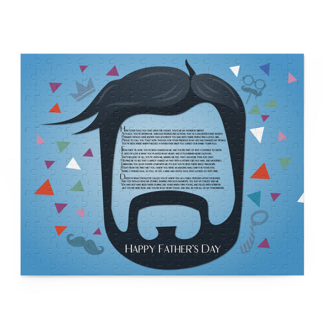 Happy Father's Day Acrostic Poem Puzzle - for Step-father - Beard