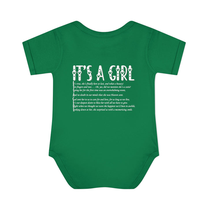 It's a Girl Acrostic Poem Baby Bodysuit - Baby Elephant