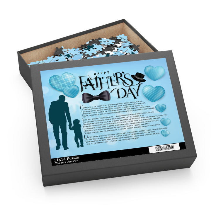 Happy Father's Day Acrostic Poem Puzzle for Husband - Father and Son