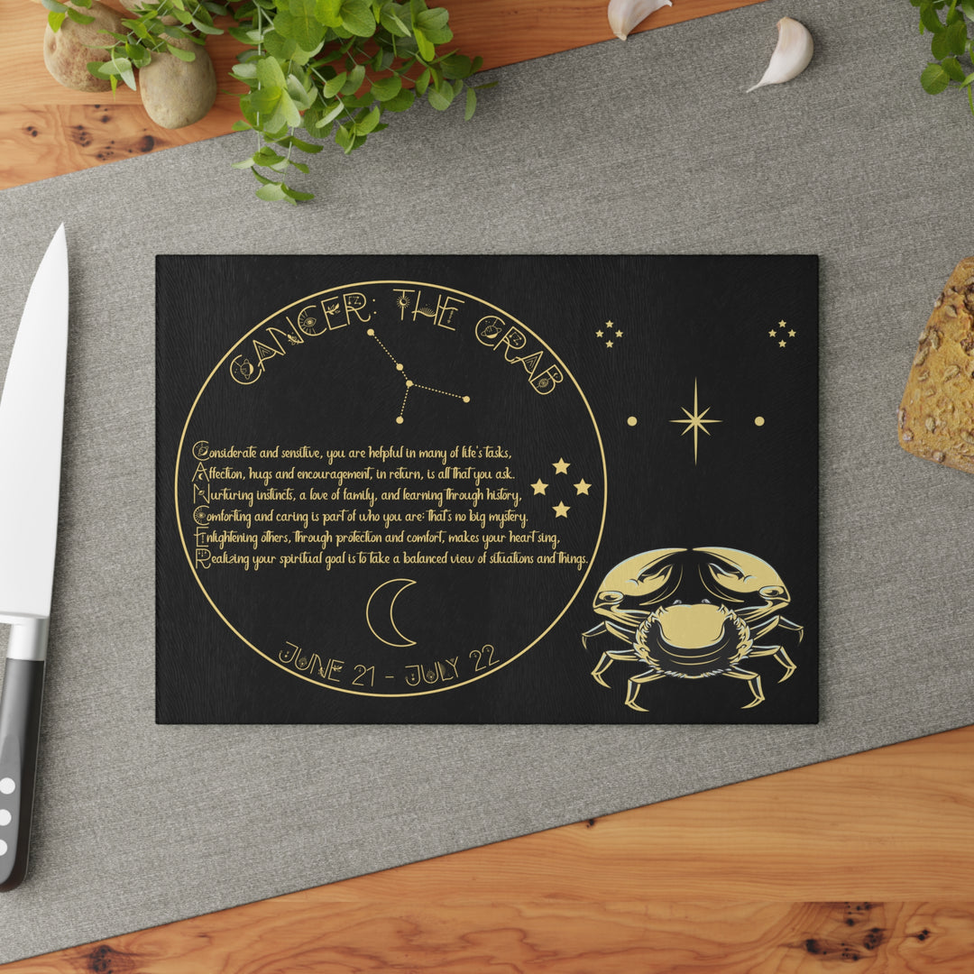 Cancer Acrostic Poem Glass Cutting Board