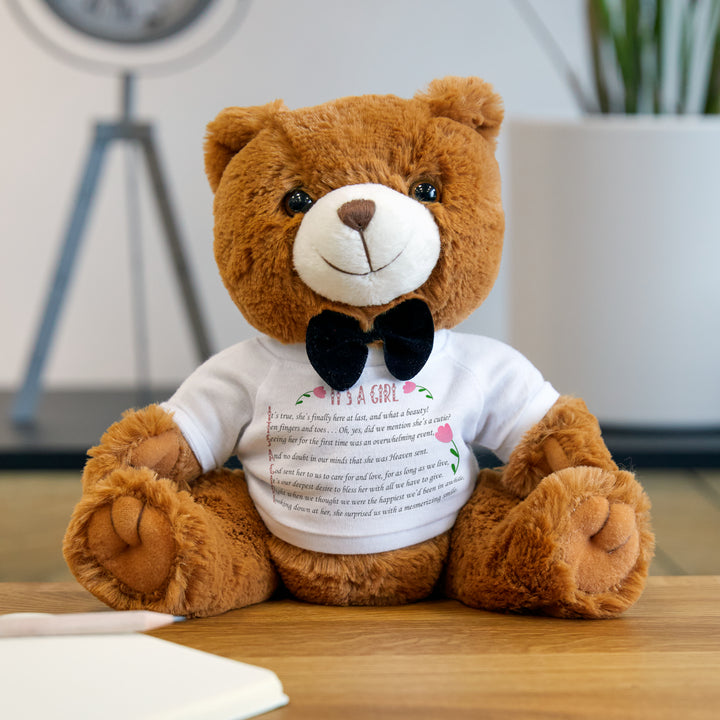 Baby Steps Teddy Bear with T-Shirt - It's a Girl