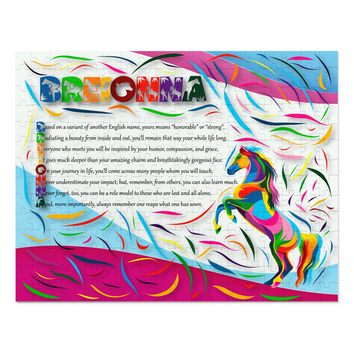 Namesakes Acrostic Poem Jigsaw Puzzle - Horse - Personalized - Tin Box