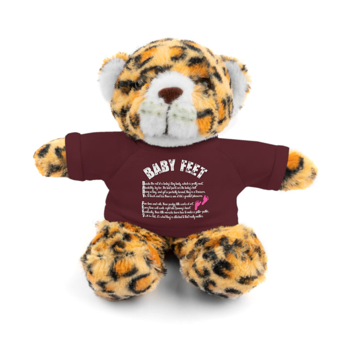 Baby Steps Stuffed Animals with Tee - Baby Feet - Pink Footprints
