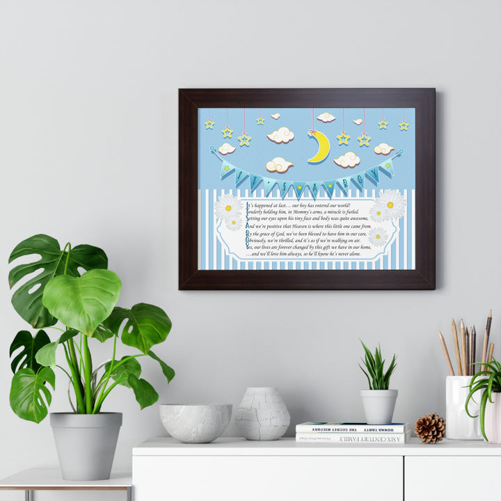Baby Steps "It's a Boy" Framed Print Collection - No Personalization