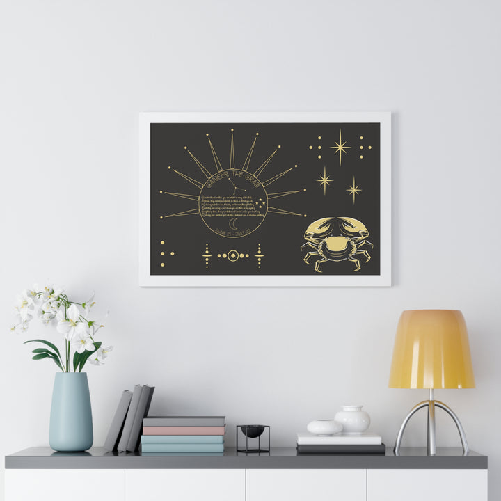 Written in the Stars Framed Acrostic Poem Print - Cancer