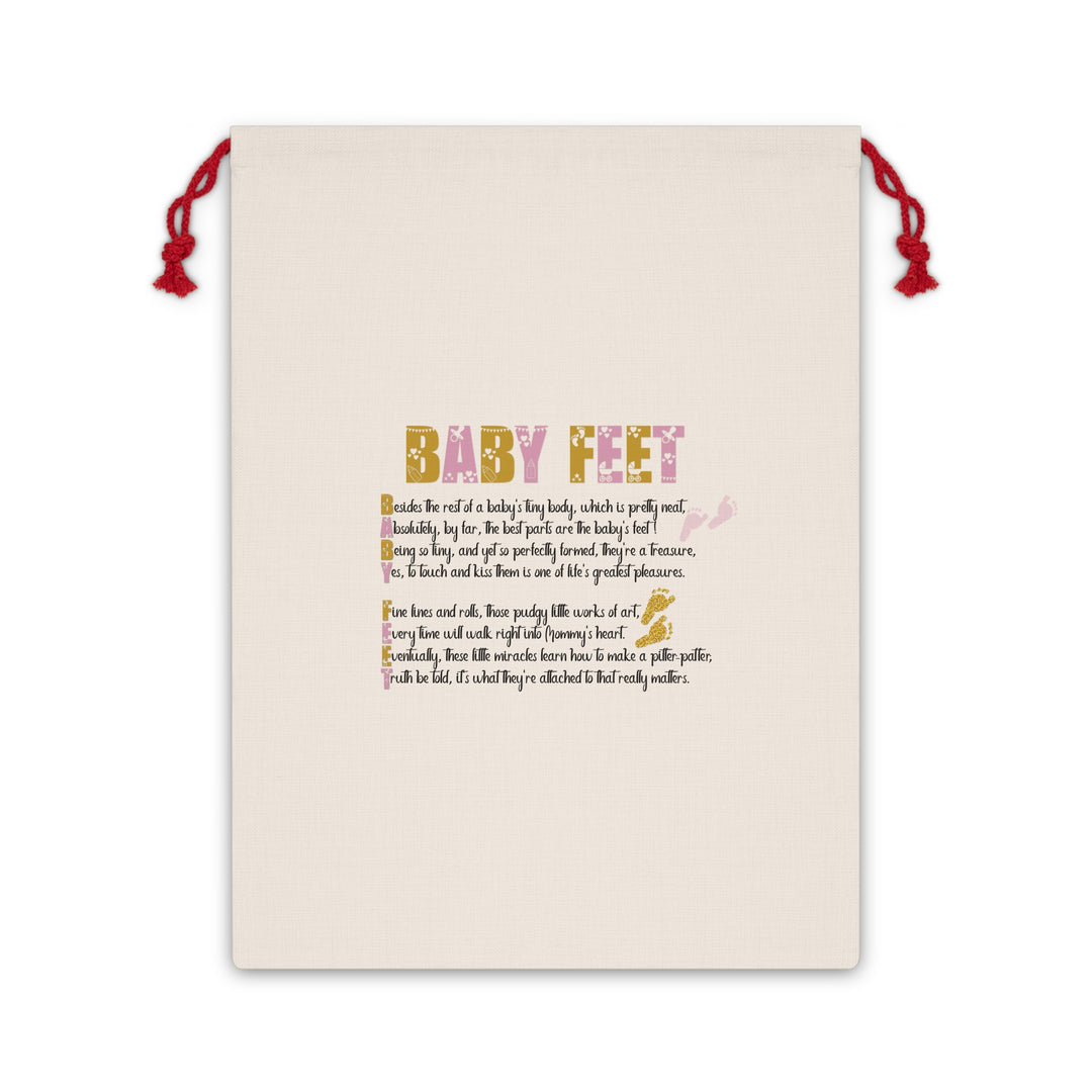 Baby Feet Acrostic Poem Gift Bag - Blue