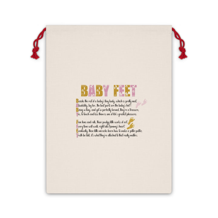 Baby Feet Acrostic Poem Gift Bag - Blue