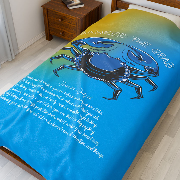 Cancer Acrostic Poem Velveteen Plush Blanket - Colored