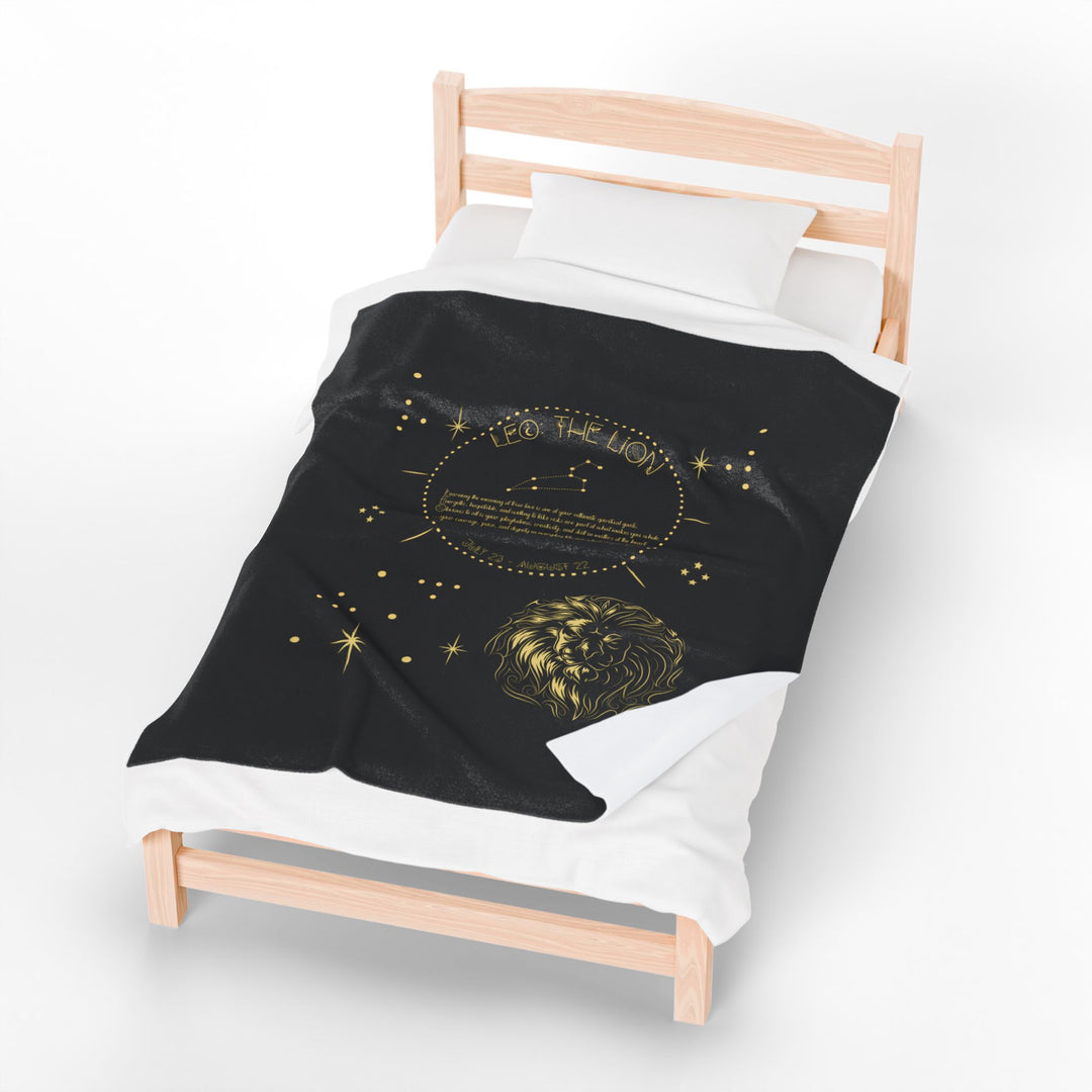 Leo Acrostic Poem Velveteen Plush Blanket