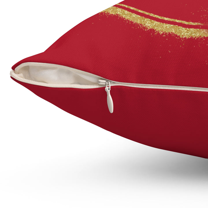 "Lead" Acrostic Poem Pillow from "Learn, Lead, Believe" Collection - Red