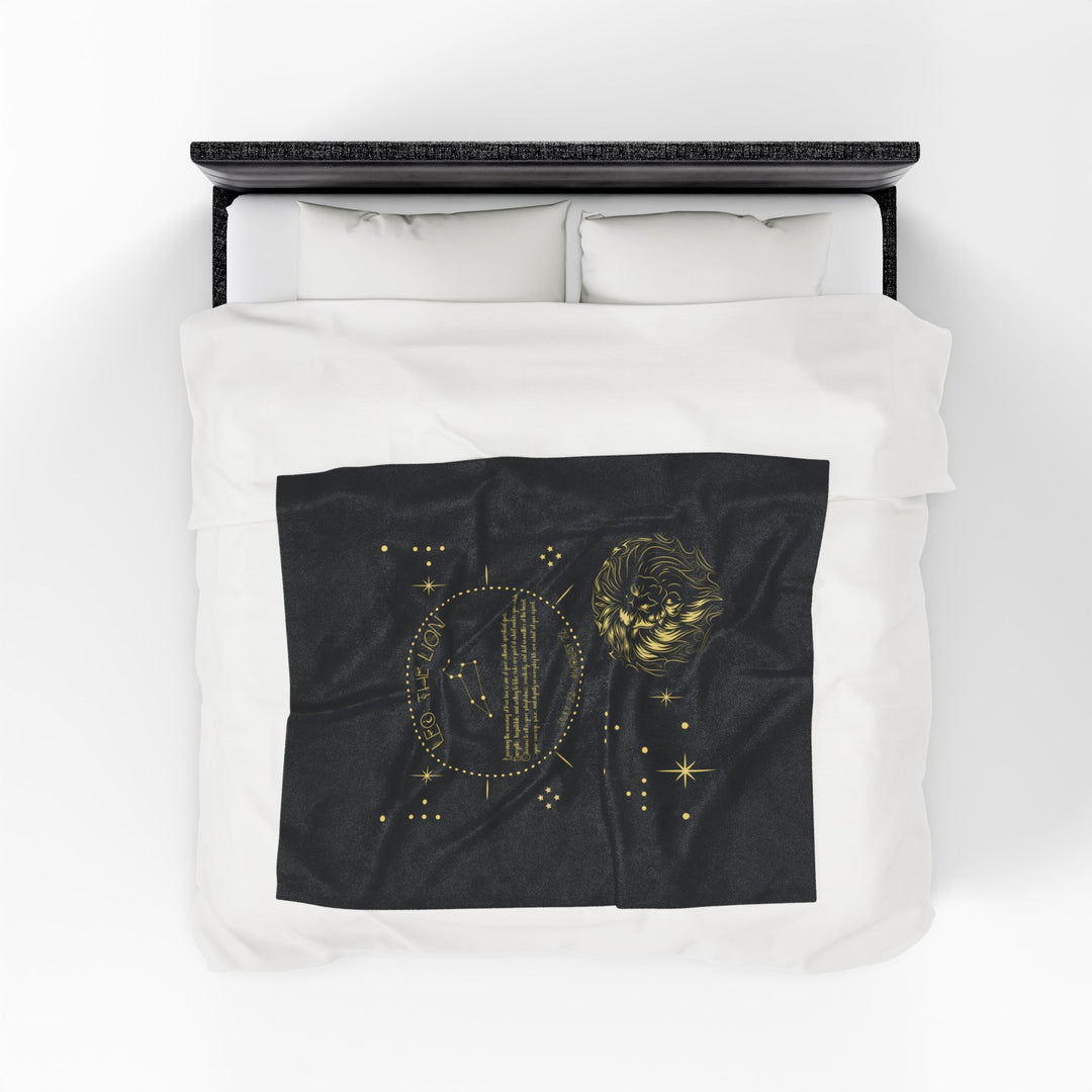 Leo Acrostic Poem Velveteen Plush Blanket