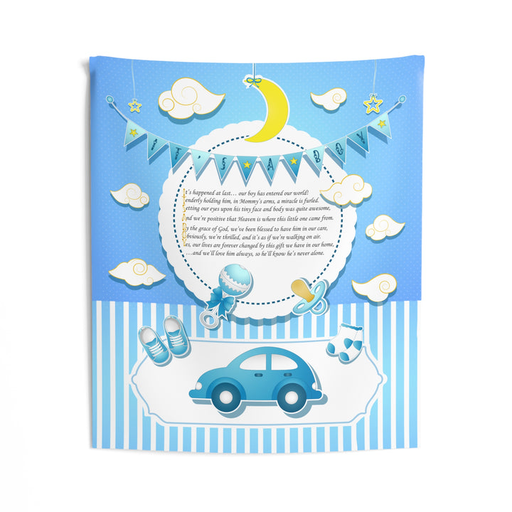 Baby Steps "It's a Boy" Acrostic Poem Baby Shower Backdrop - Baby Items