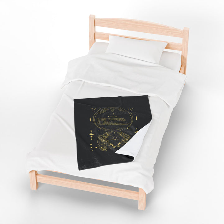 Pisces Acrostic Poem Velveteen Blanket